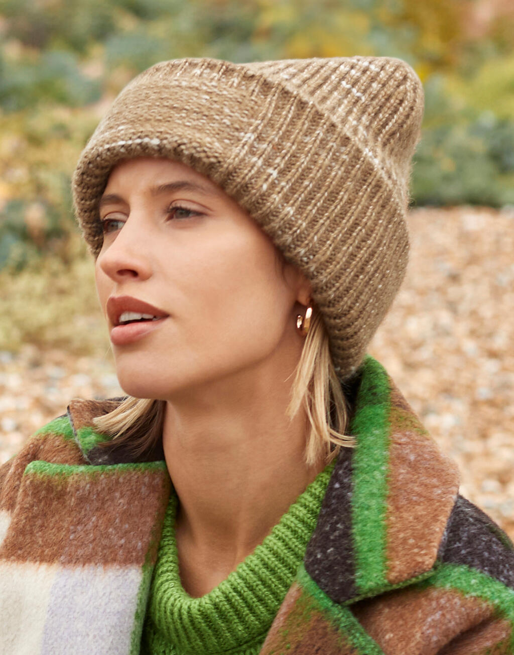 Chunky Strick-Patch-Beanie - Schwer, Recycelt & Anpassungsbereit | 10069