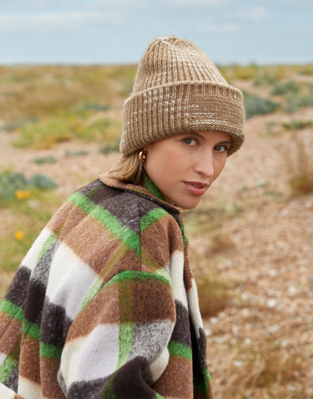 Chunky Strick-Patch-Beanie - Schwer, Recycelt & Anpassungsbereit | 10069