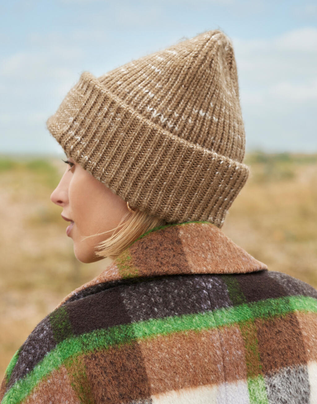 Chunky Strick-Patch-Beanie - Schwer, Recycelt & Anpassungsbereit | 10069