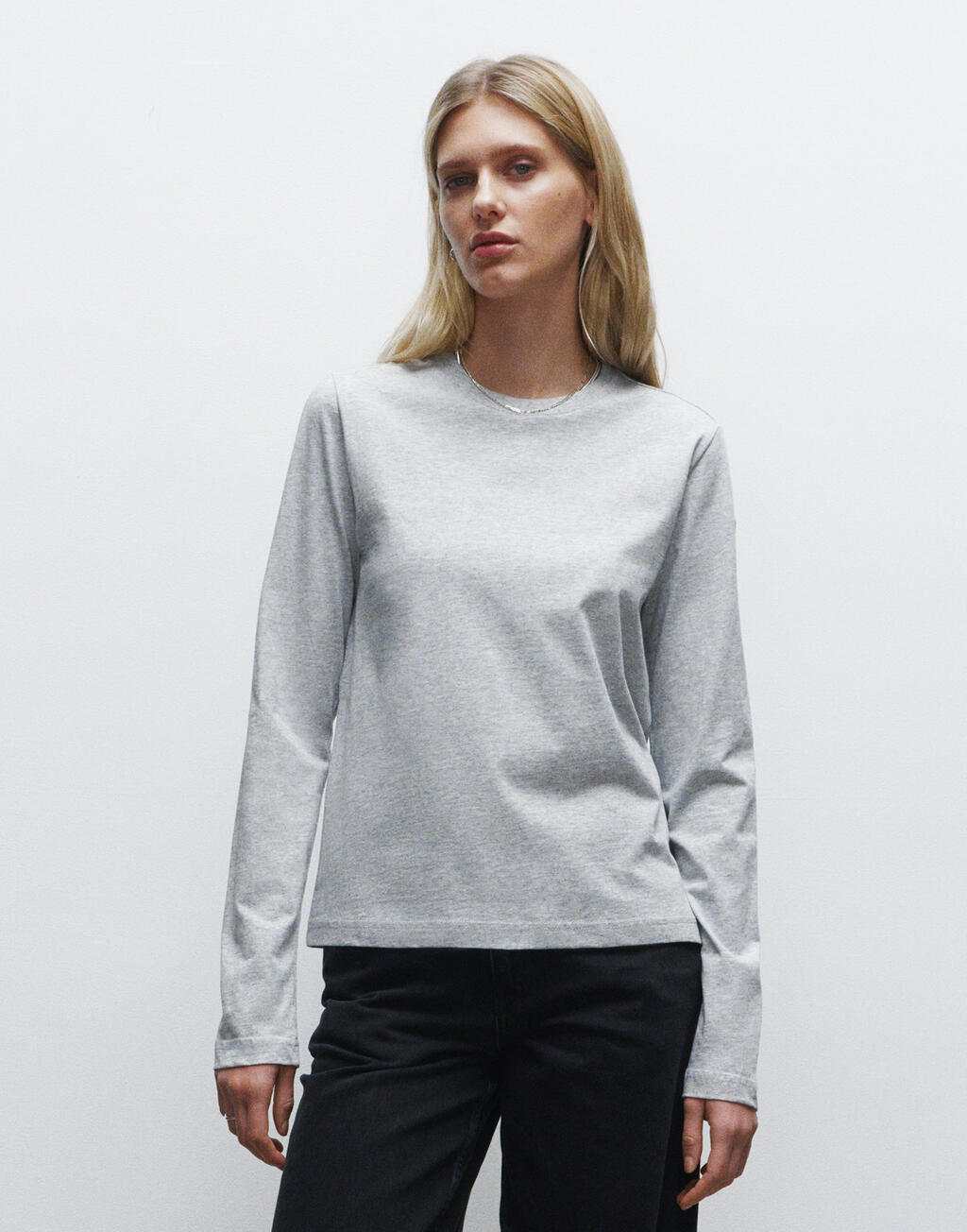 Women's Organic Cotton Long Sleeve Tee | Organic Blank