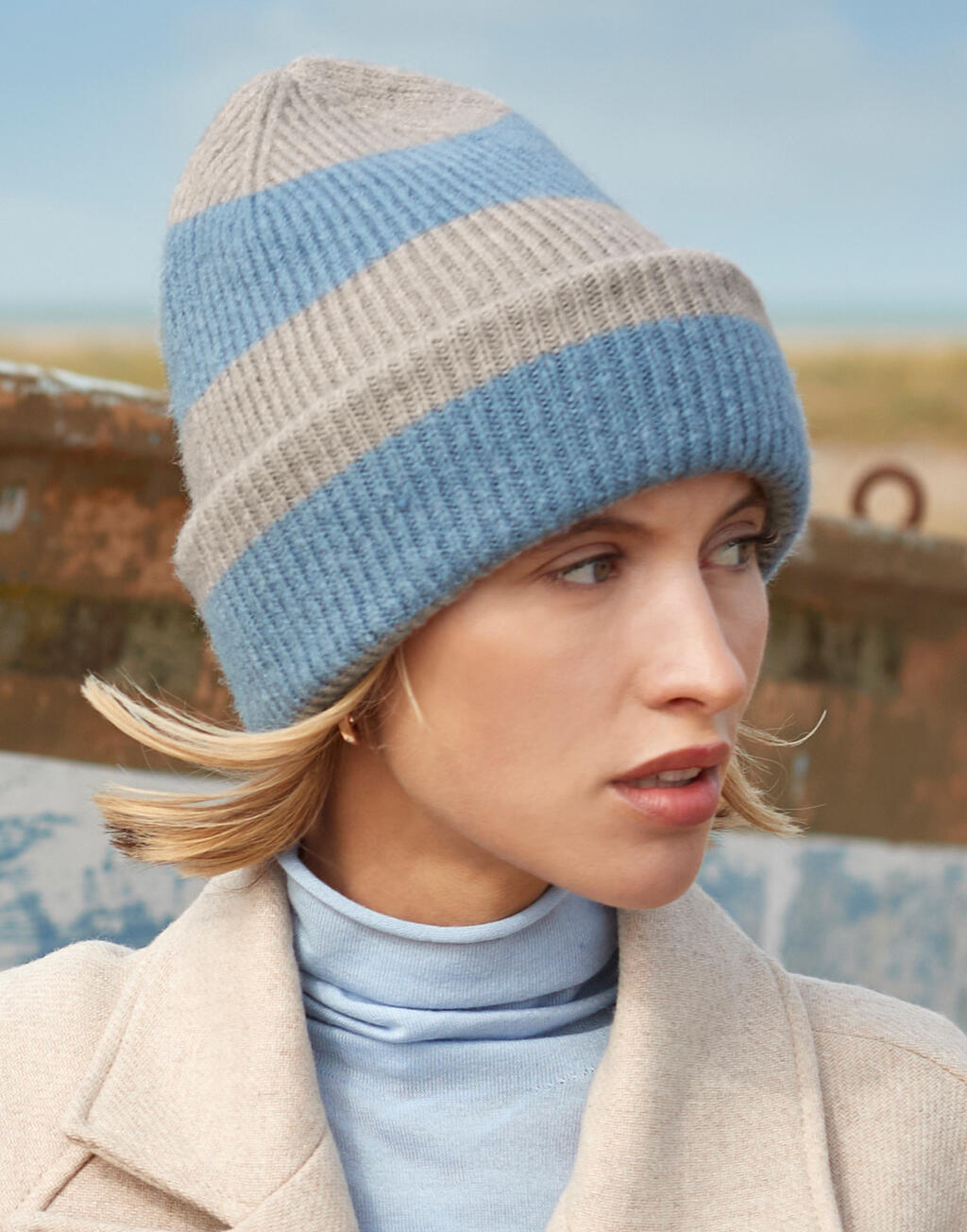 Colour Block Beanie - Weich & Recycelt | 10769