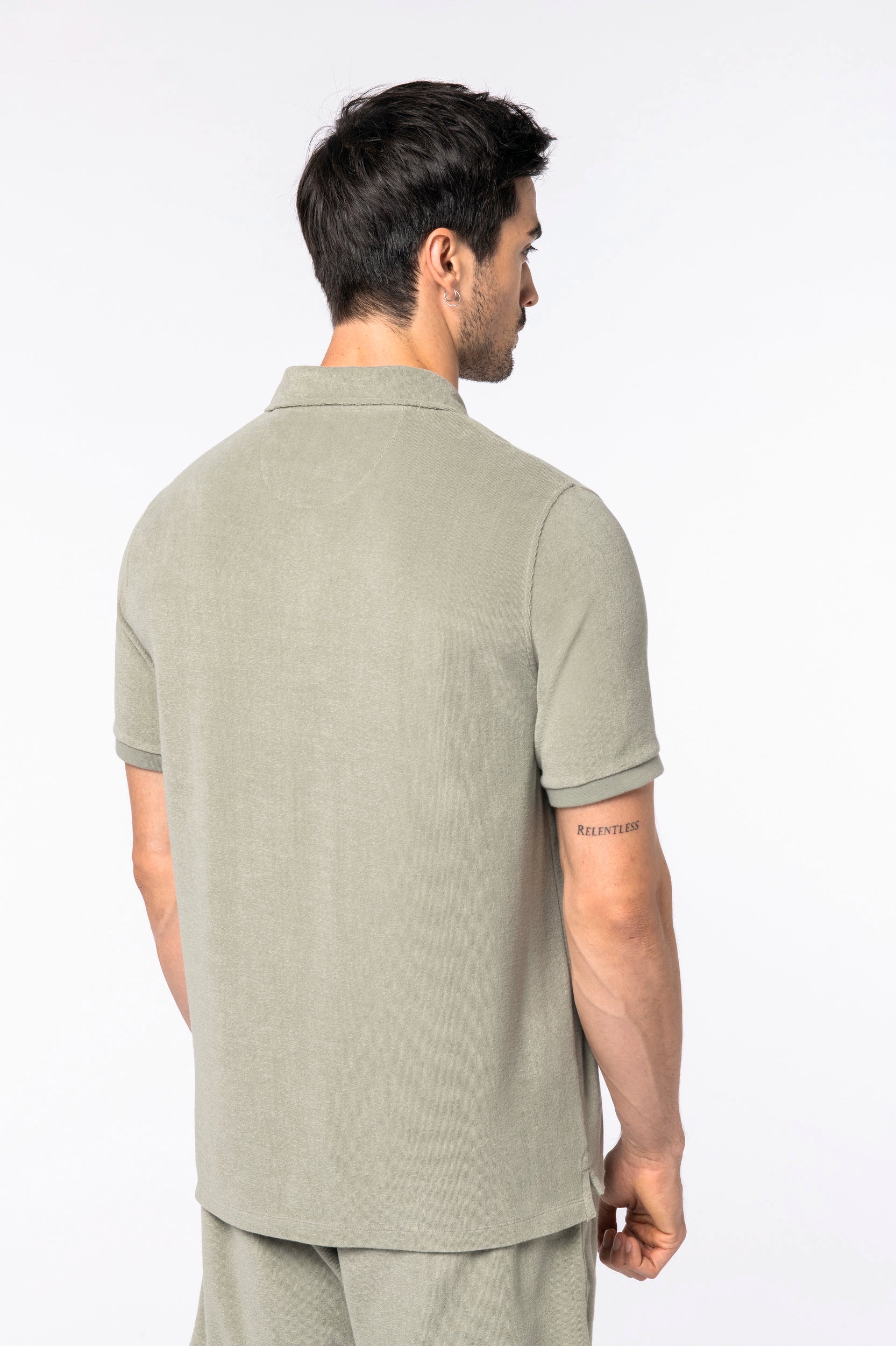 Men's Terry Towel Polo Shirt - Made in Portugal - 210gsm - NS227