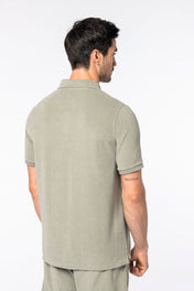 Men's Terry Towel Polo Shirt - Made in Portugal - 210gsm - NS227