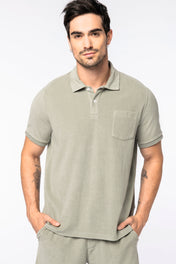Men's Terry Towel Polo Shirt - Made in Portugal - 210gsm - NS227