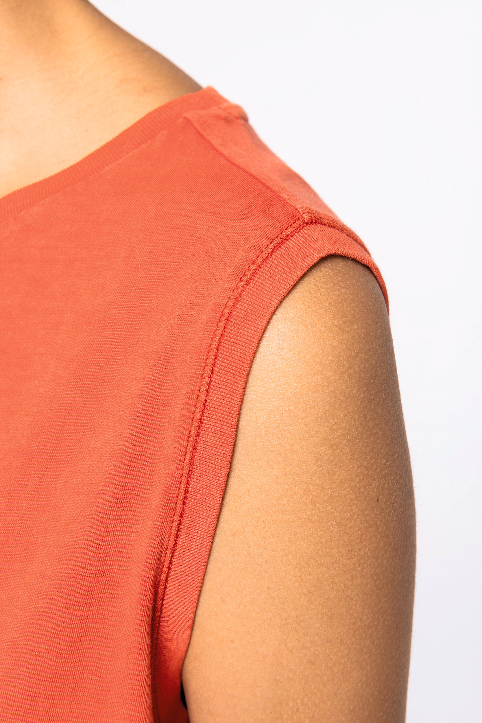 Organic cotton Sleeveless T shirt - Women's Crop Tee - NS342
