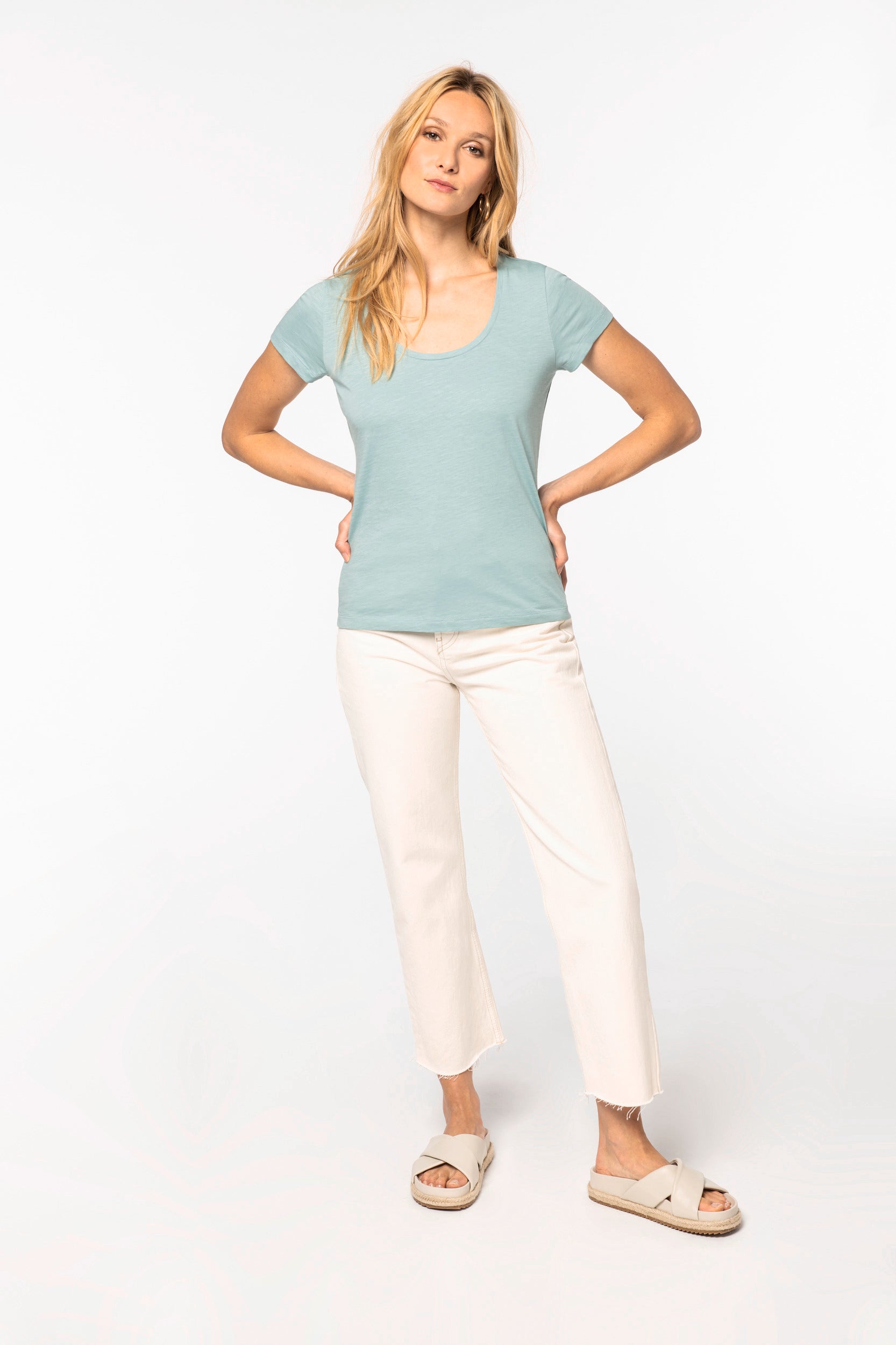 Dames Slub T-shirt - 130gsm - NS329