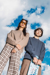 Eco-Responsible Oversized Round Neck Unisex Sweatshirt - NS407