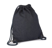 Sac à dos en denim recyclé avec cordon de serrage – 350 g/m² | KI5109