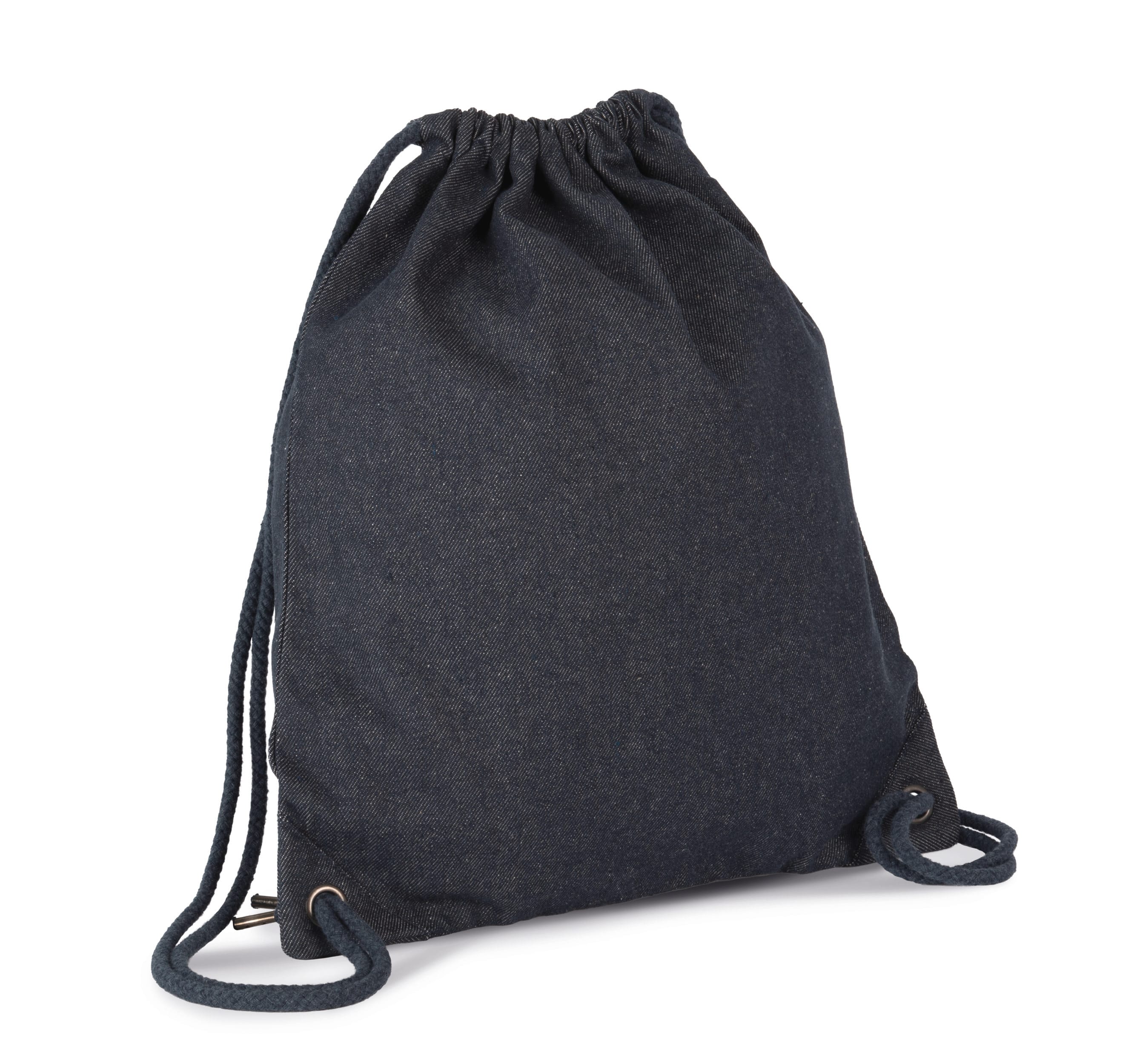 Sac à dos en denim recyclé avec cordon de serrage – 350 g/m² | KI5109