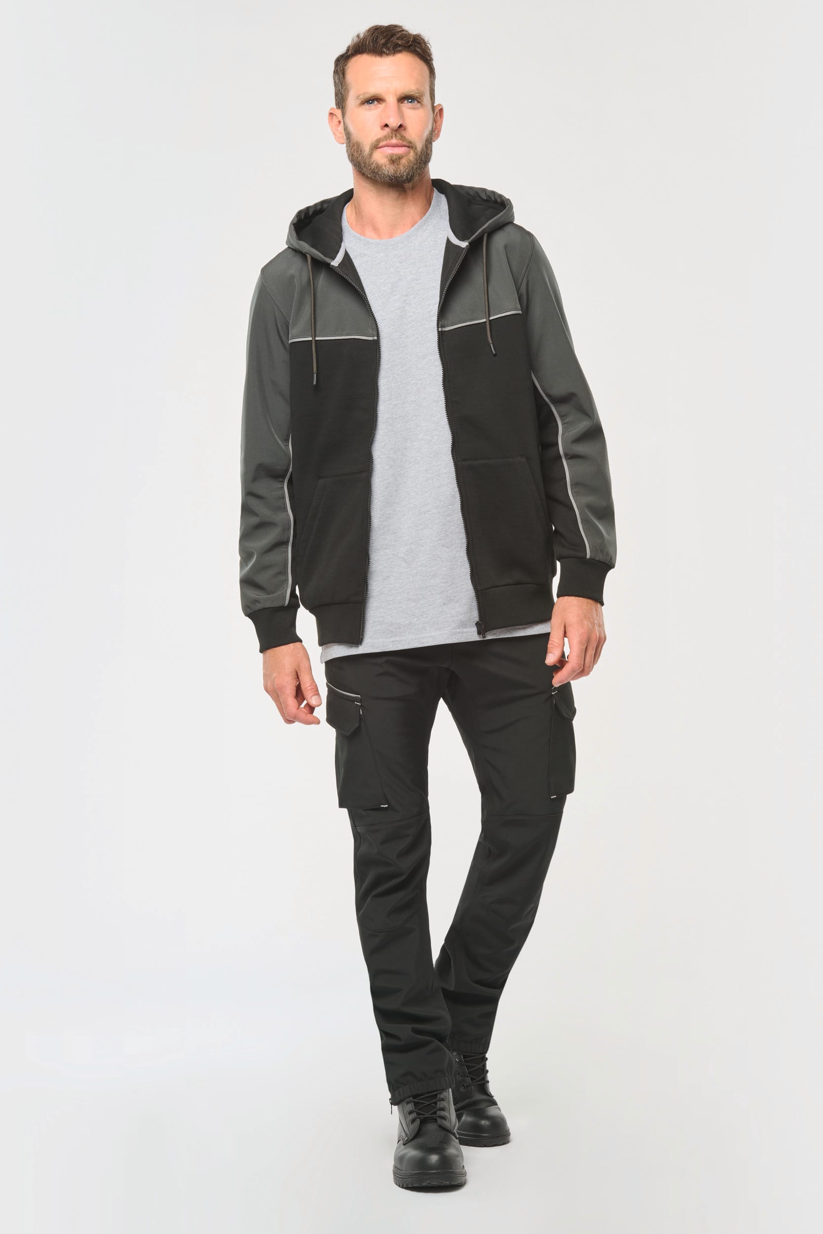 Unisex-Recycling-Bicolor-Kapuzenjacke – 300 g/m² | WK410