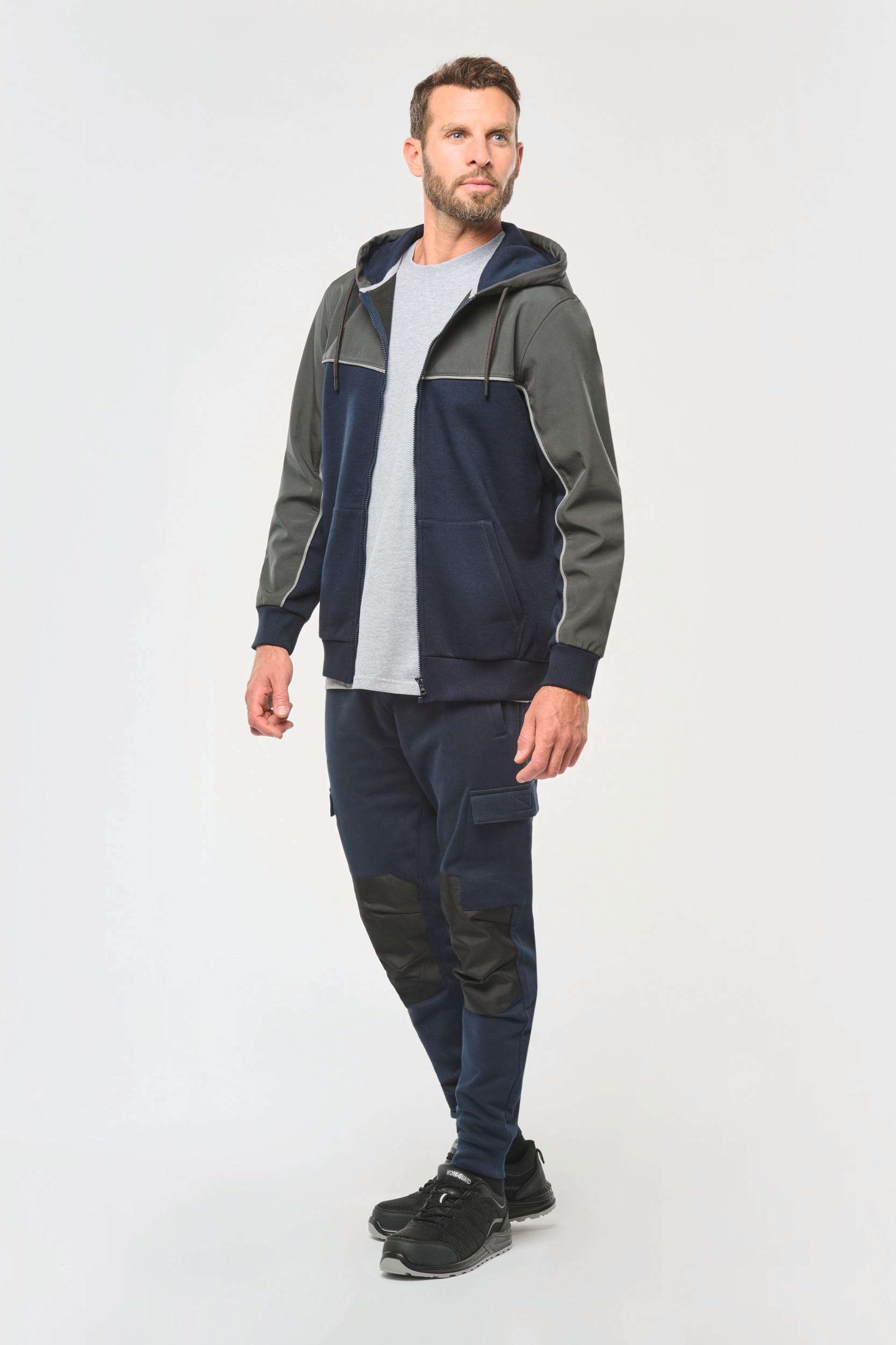 Unisex-Recycling-Bicolor-Kapuzenjacke – 300 g/m² | WK410