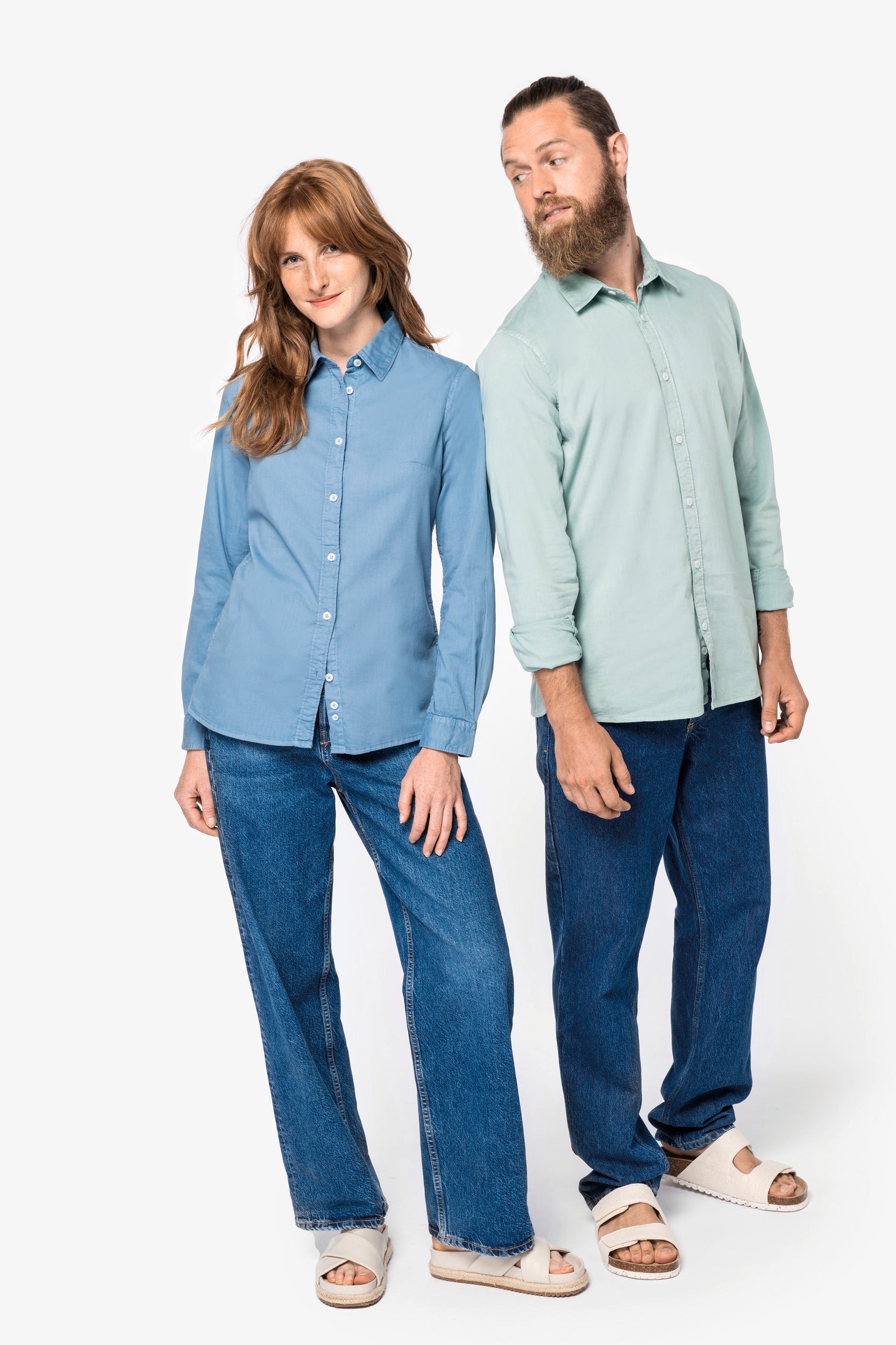 Dames Gewassen Shirt - 135 g/m² - NS503