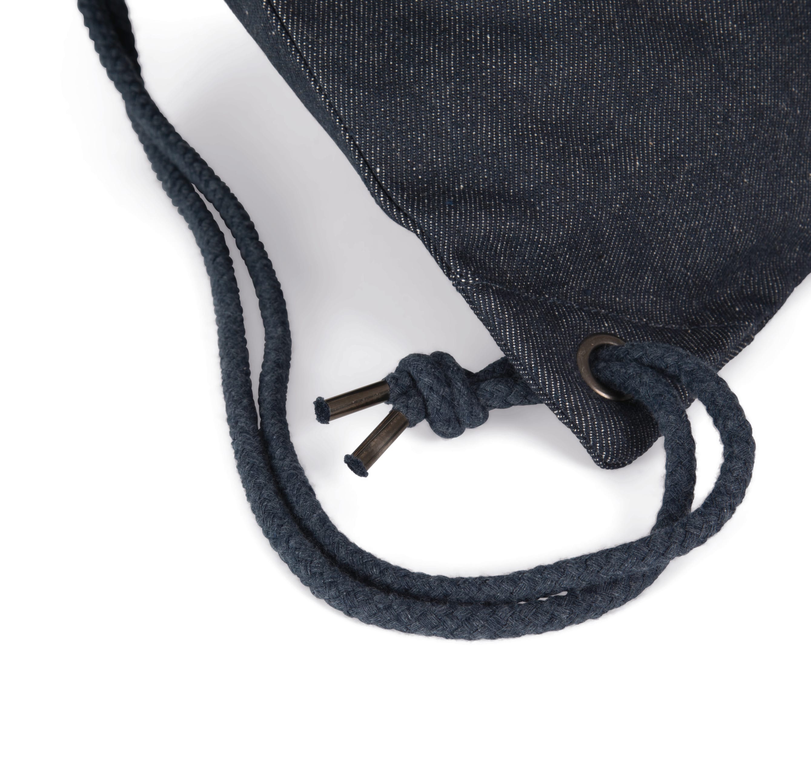 Sac à dos en denim recyclé avec cordon de serrage – 350 g/m² | KI5109
