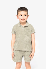 Eco-friendly Boys’ Terry Towel Polo Shirt - 210 g/m² - NS218