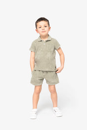 Eco-friendly Boys’ Terry Towel Polo Shirt - 210 g/m² - NS218