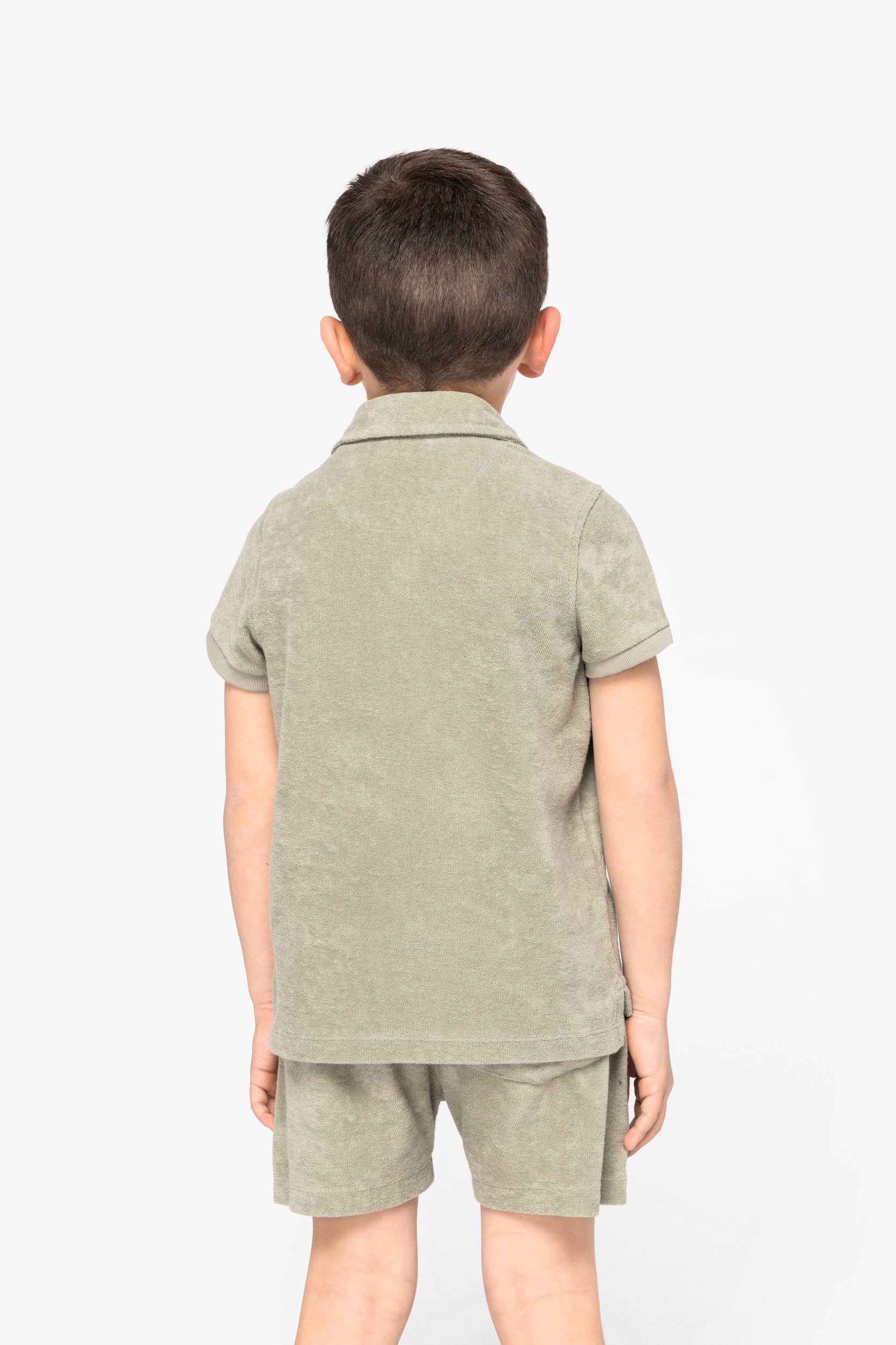Eco-friendly Boys’ Terry Towel Polo Shirt - 210 g/m² - NS218