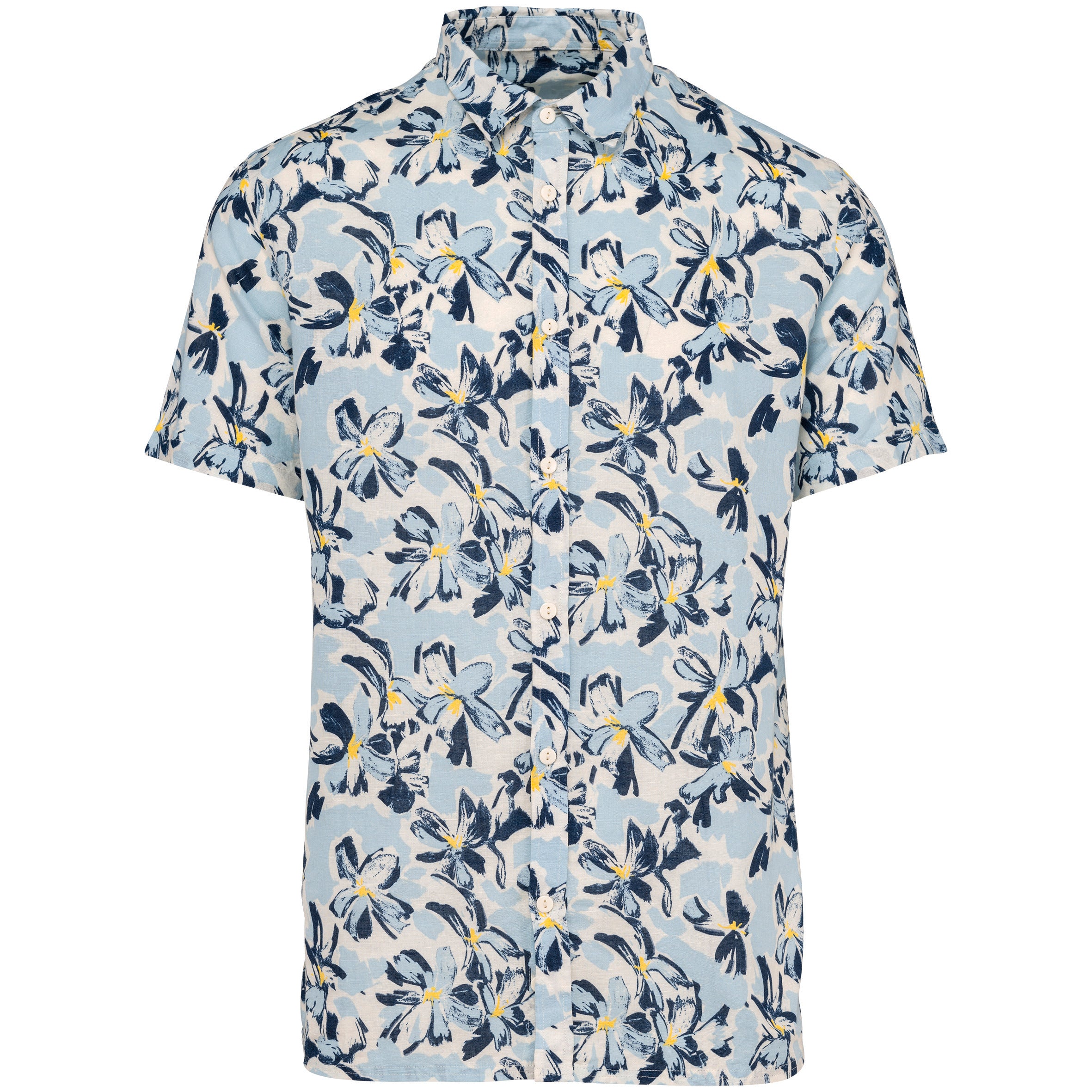Heren Eco-vriendelijke Plant Print Shirt - NS530