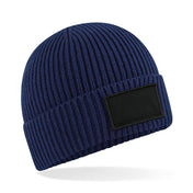 Moderner Beanie mit bedruckbarem Baumwoll-Patch – 185 g/m² | B442R