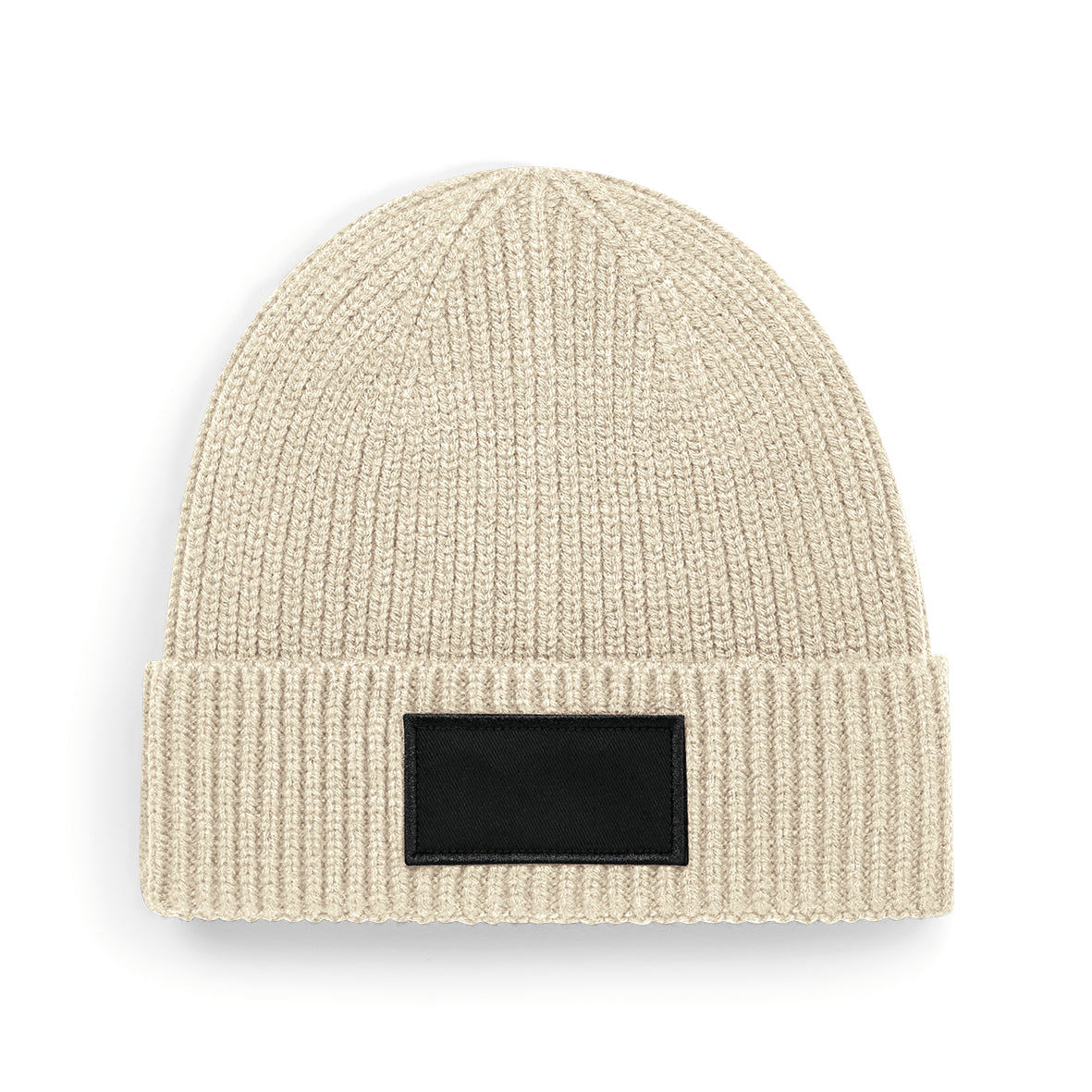 Moderner Beanie mit bedruckbarem Baumwoll-Patch – 185 g/m² | B442R