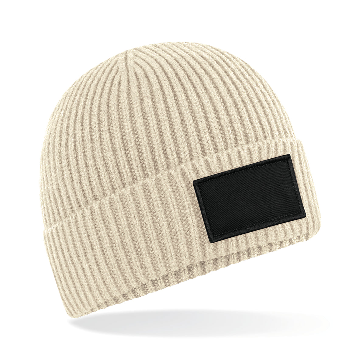 Moderner Beanie mit bedruckbarem Baumwoll-Patch – 185 g/m² | B442R