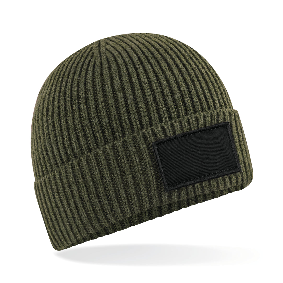 Moderner Beanie mit bedruckbarem Baumwoll-Patch – 185 g/m² | B442R