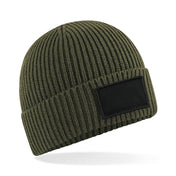 Moderner Beanie mit bedruckbarem Baumwoll-Patch – 185 g/m² | B442R
