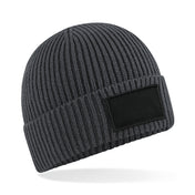 Moderner Beanie mit bedruckbarem Baumwoll-Patch – 185 g/m² | B442R