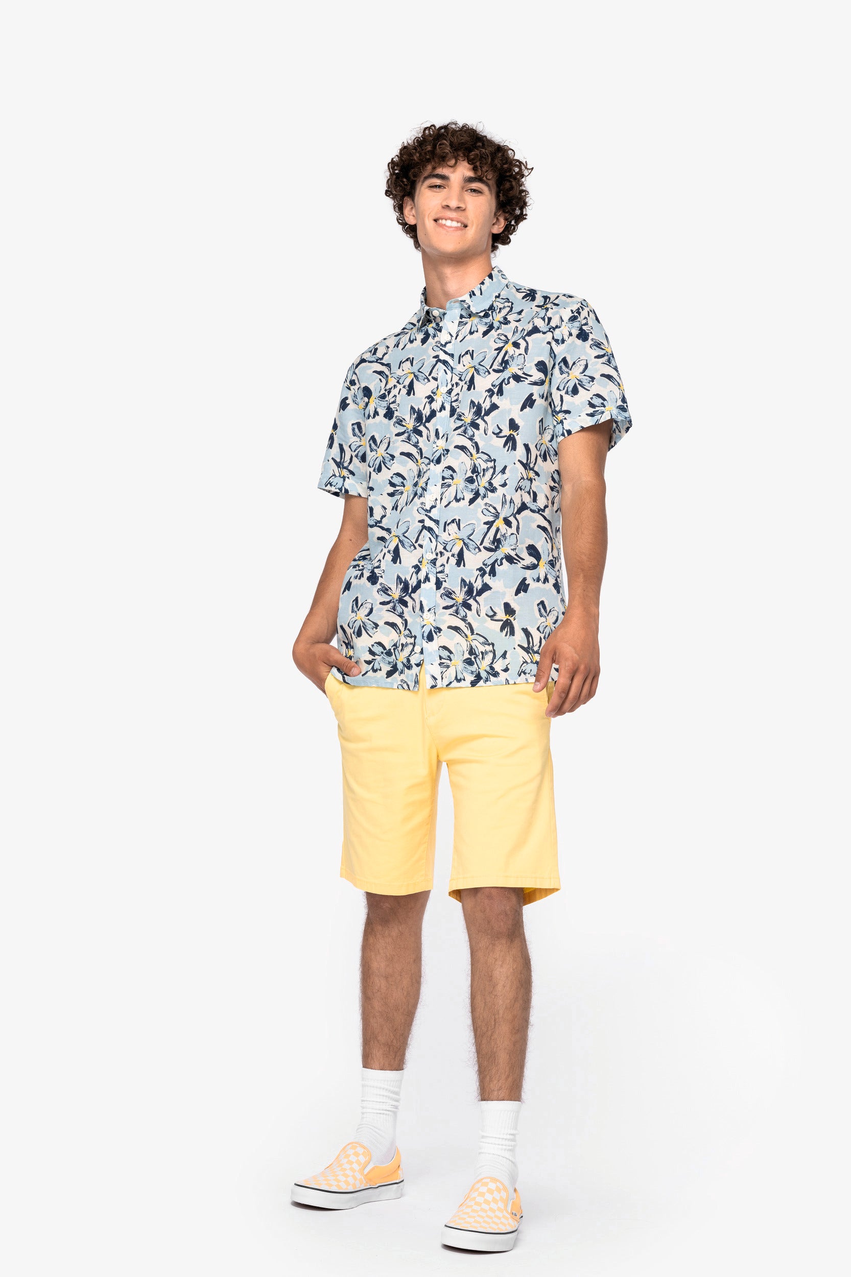 Heren Eco-vriendelijke Plant Print Shirt - NS530