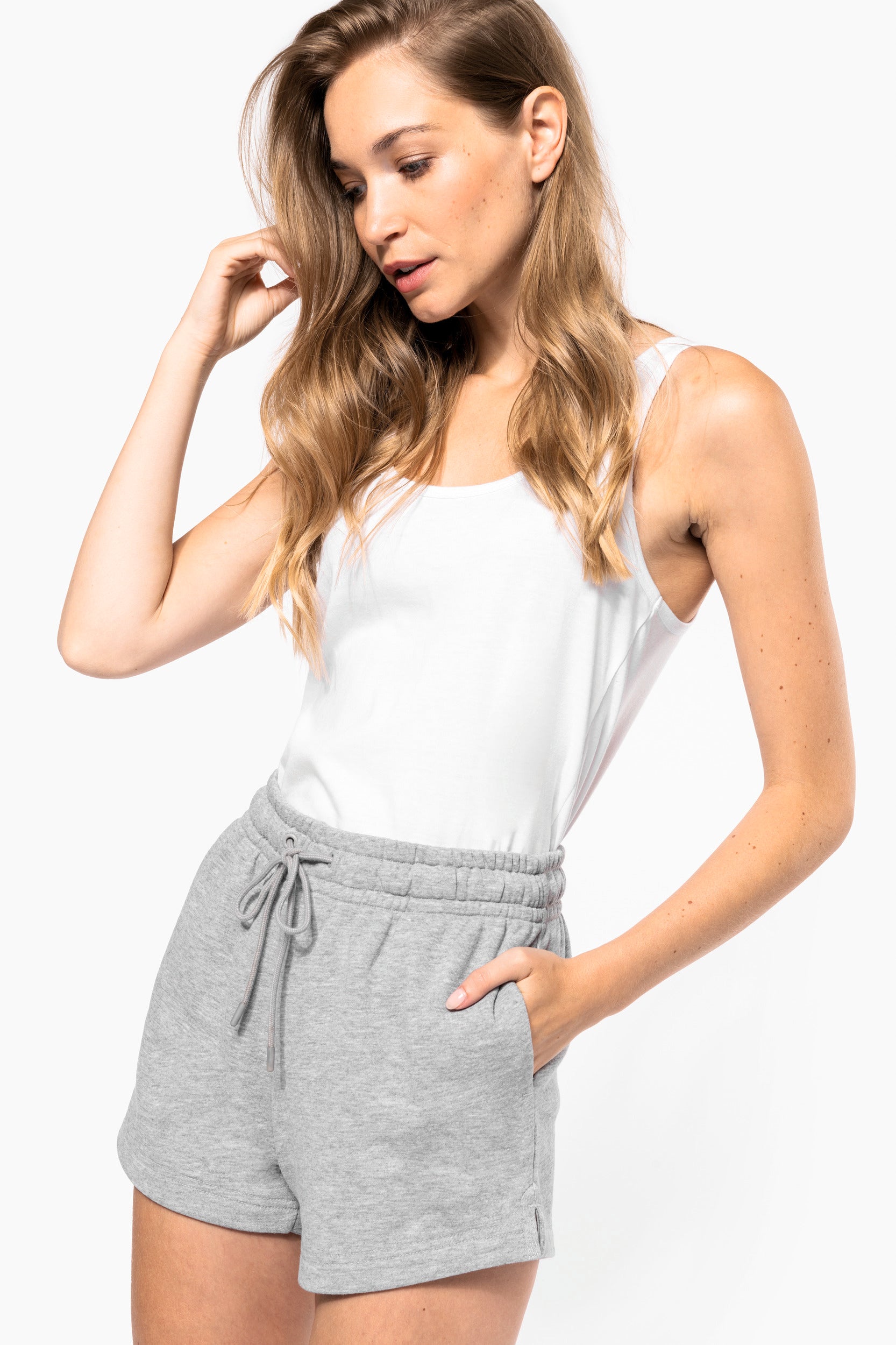 Pantalón corto de rizo francés ecológico para mujer - 300 g/m² - K799