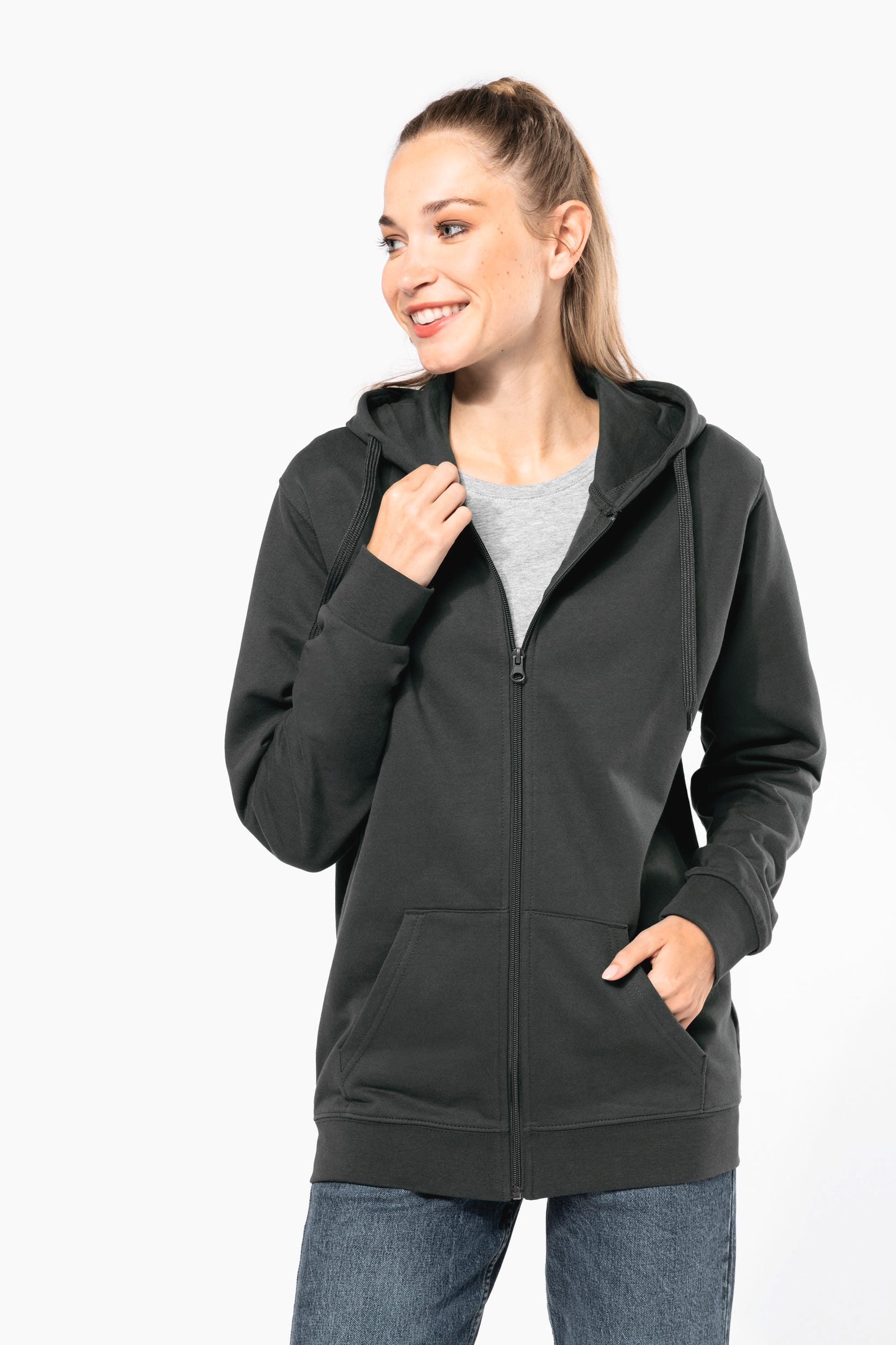 Sudadera con capucha reciclada unisex con cremallera – 280 g/m² | K4042