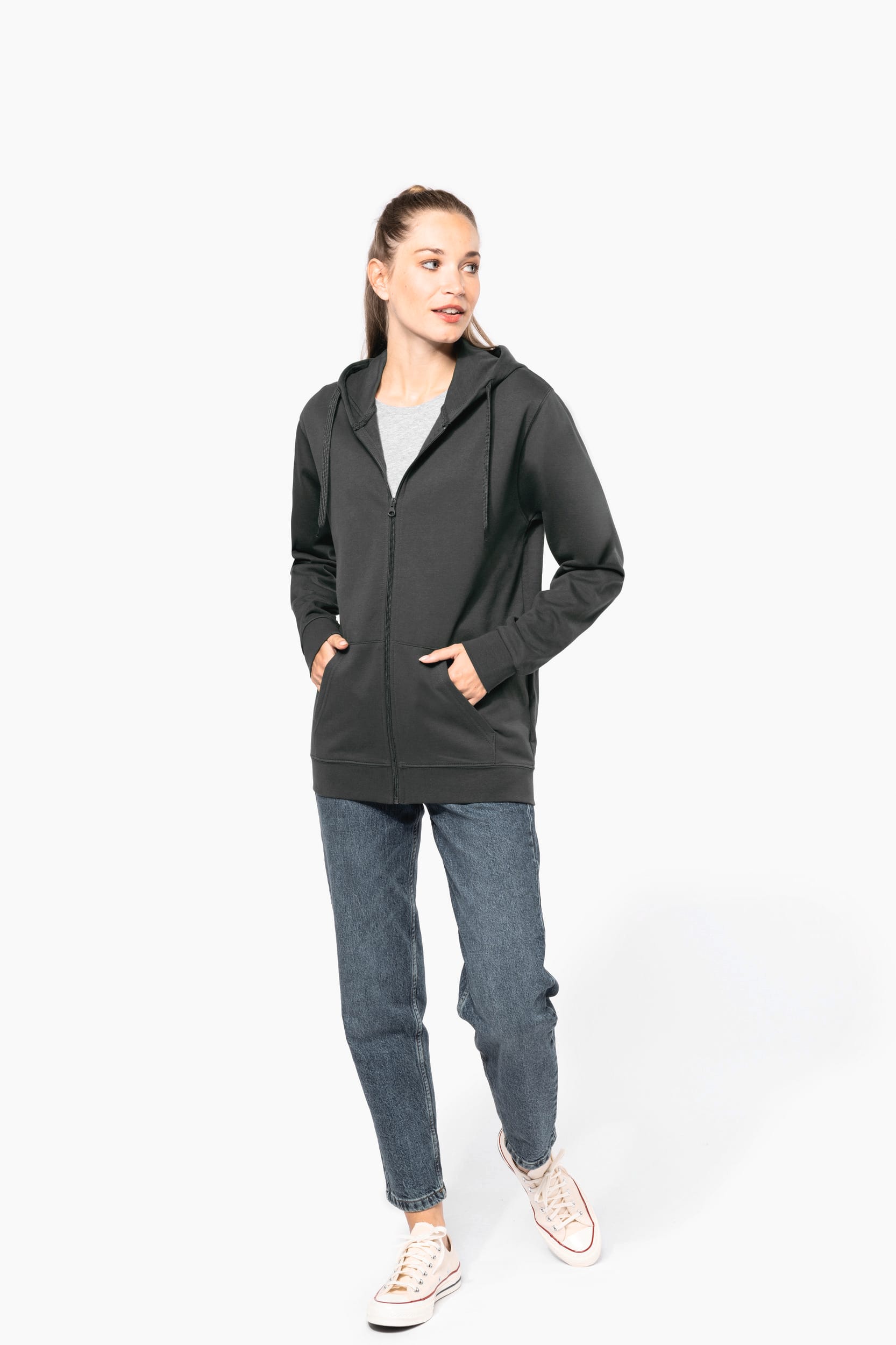 Sudadera con capucha reciclada unisex con cremallera – 280 g/m² | K4042