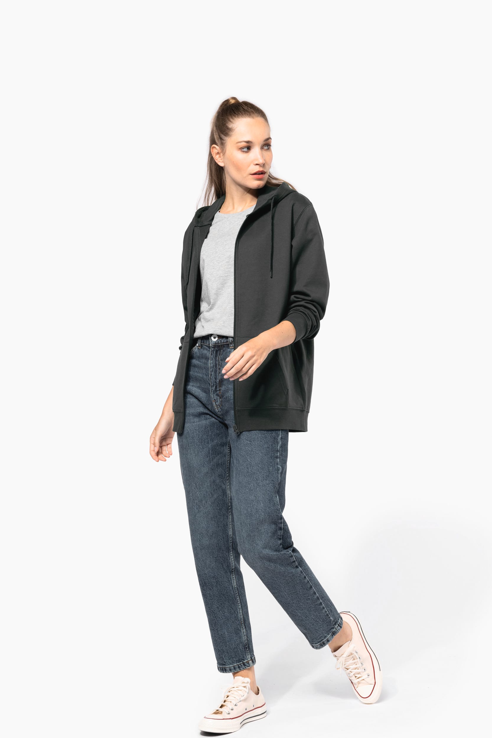 Sudadera con capucha reciclada unisex con cremallera – 280 g/m² | K4042