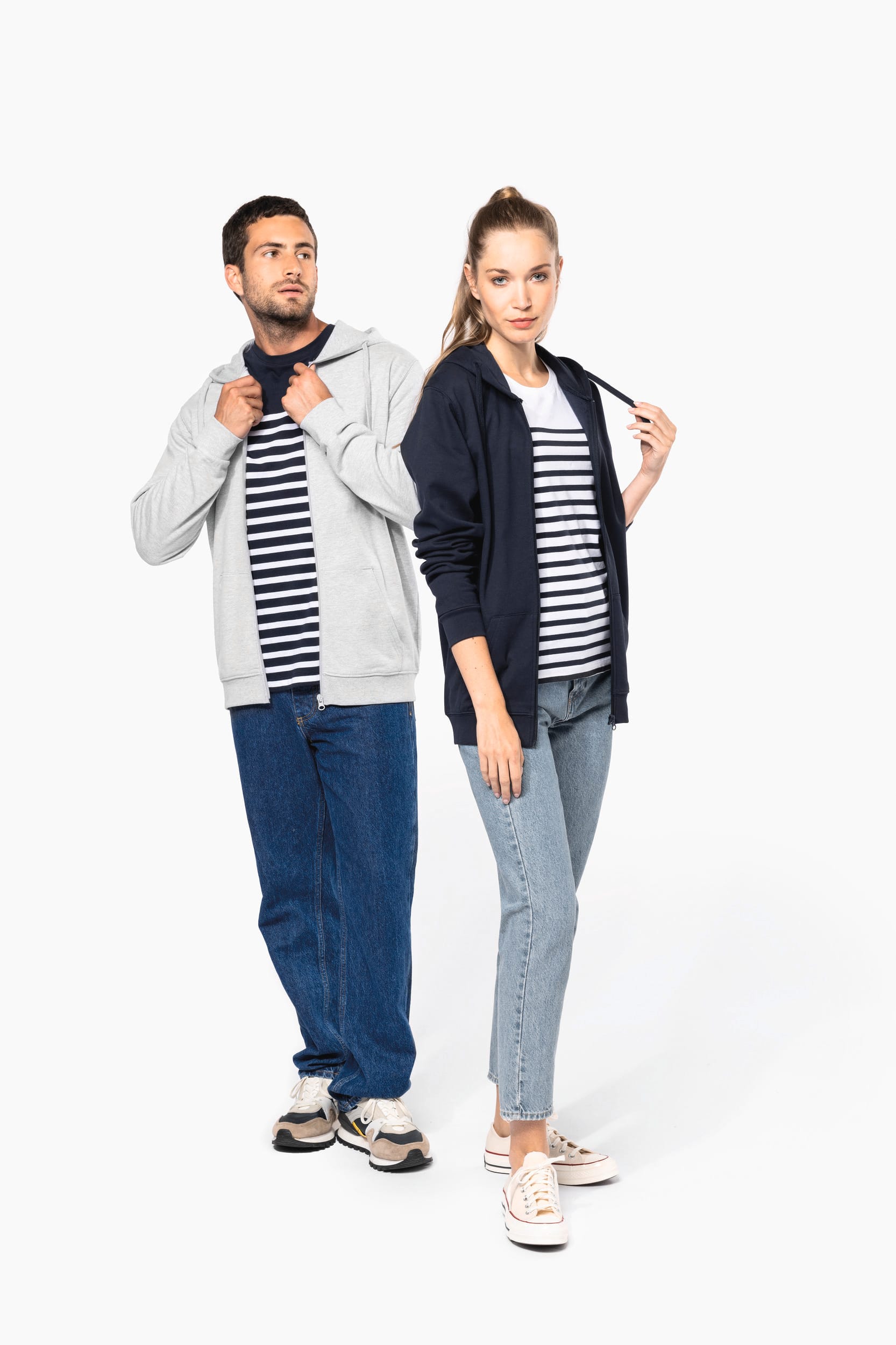 Sudadera con capucha reciclada unisex con cremallera – 280 g/m² | K4042