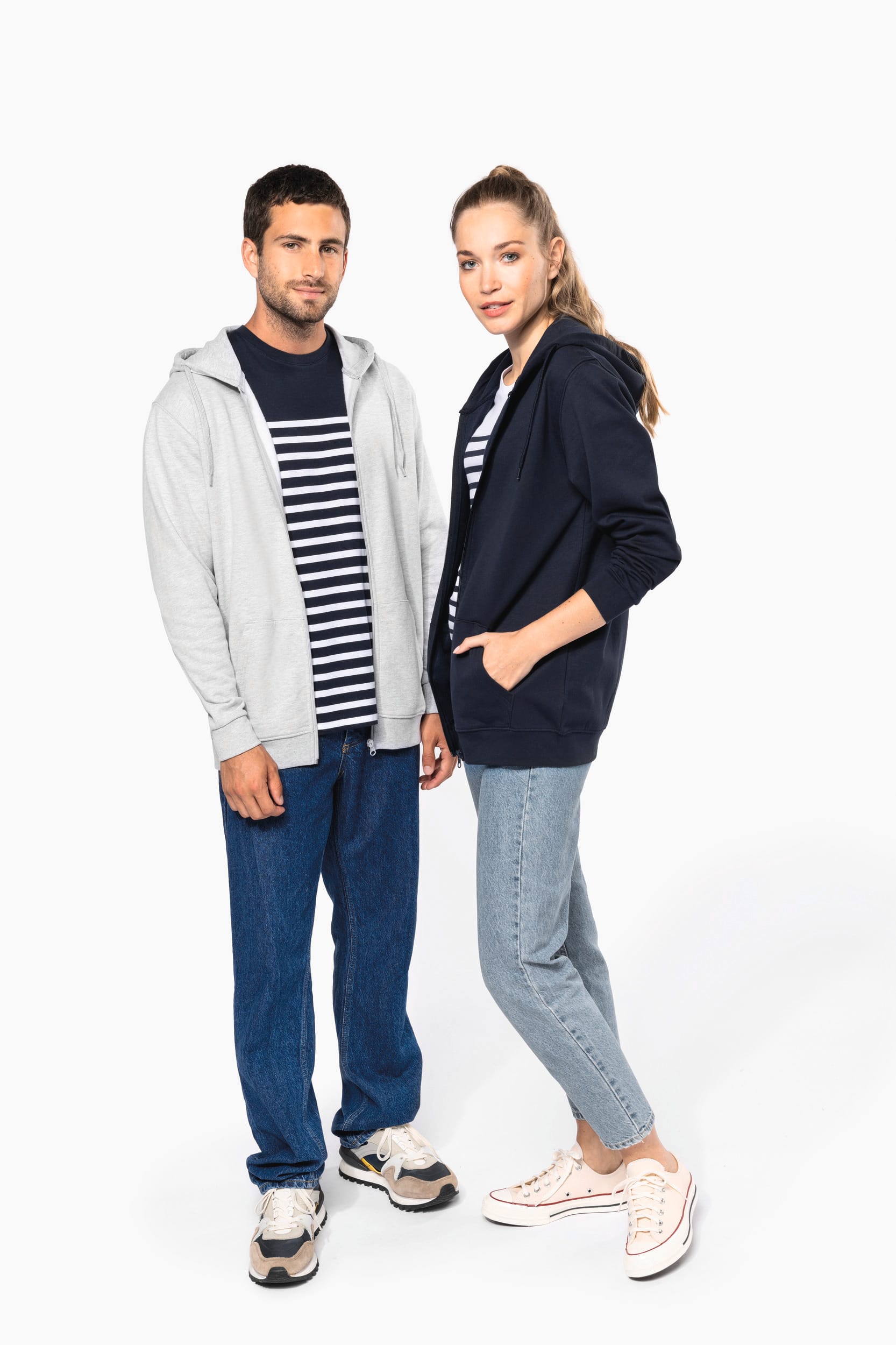 Sudadera con capucha reciclada unisex con cremallera – 280 g/m² | K4042