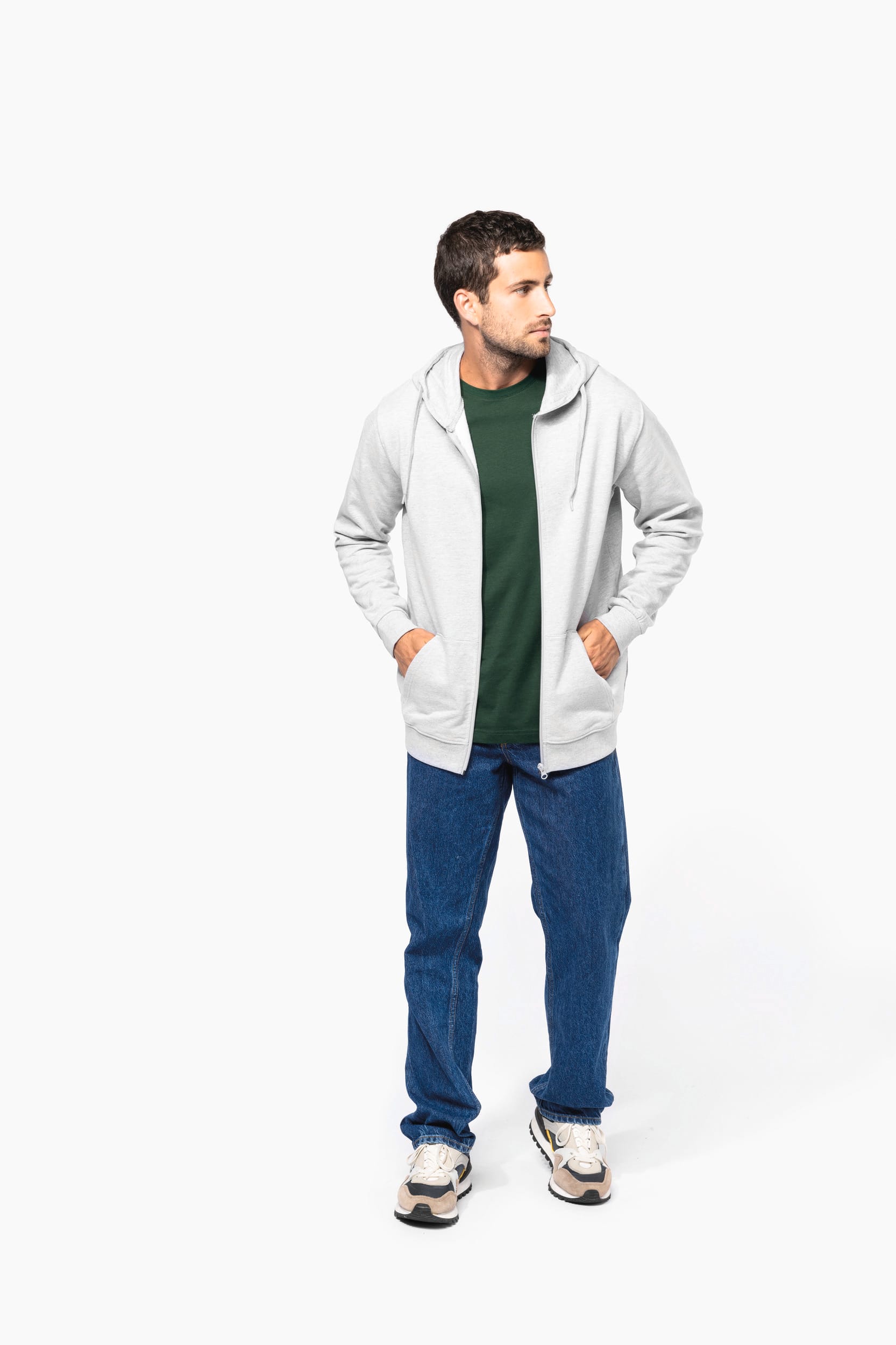 Sudadera con capucha reciclada unisex con cremallera – 280 g/m² | K4042
