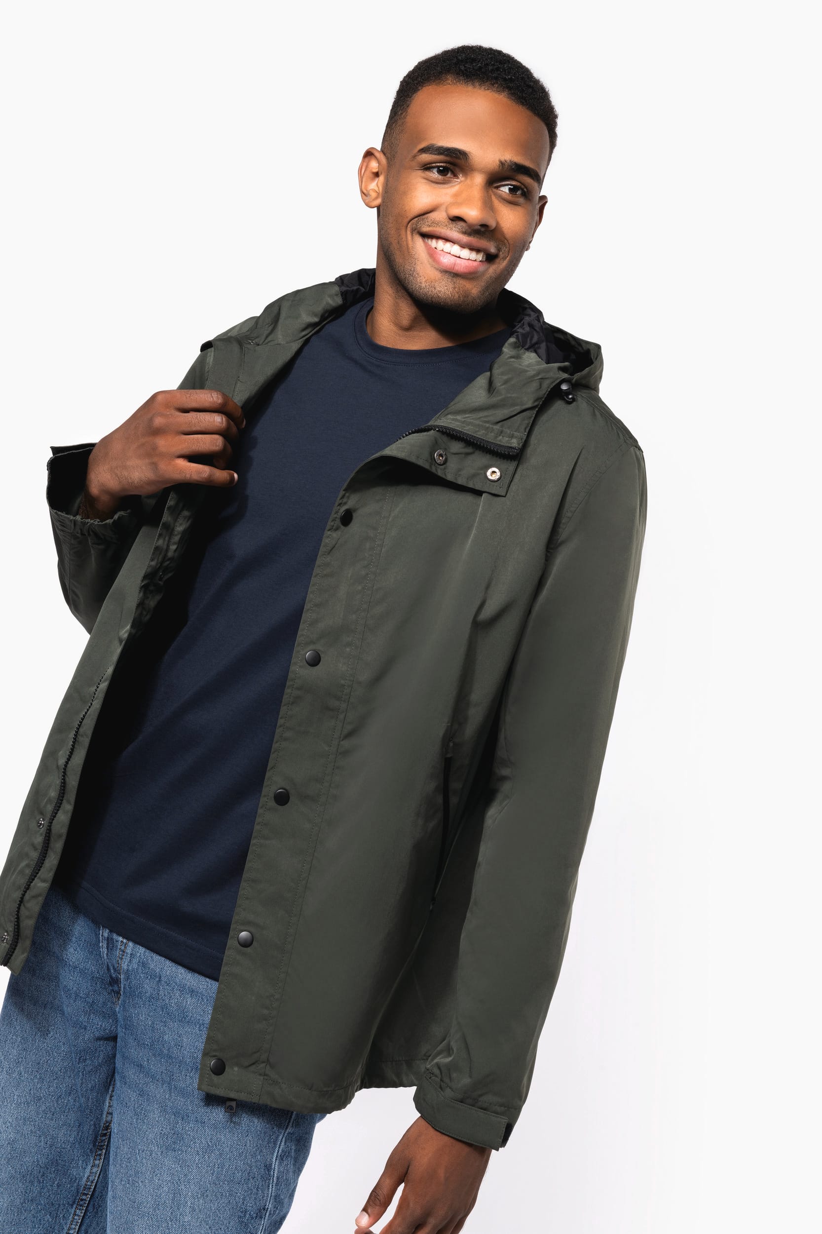 Chaqueta con Capucha Reciclada Unisex – Repelente al Agua | KNS600