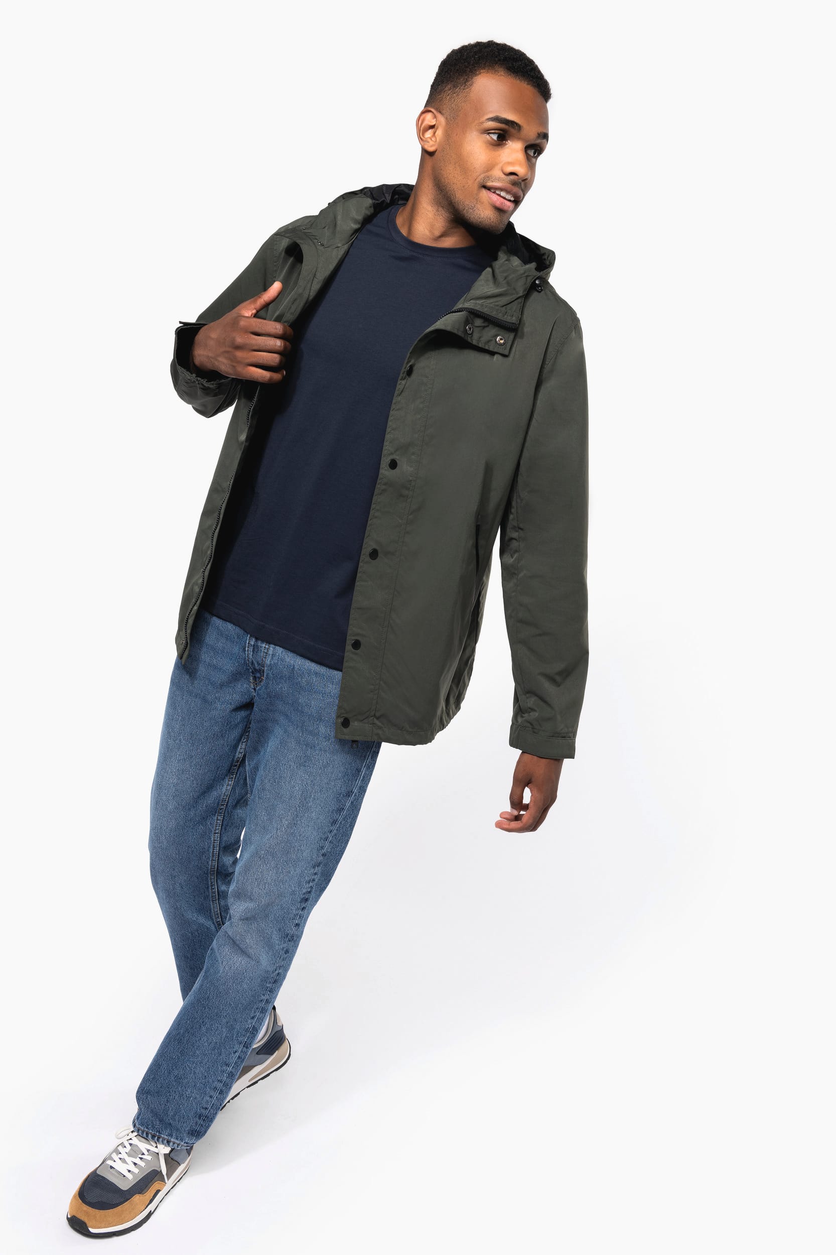 Chaqueta con Capucha Reciclada Unisex – Repelente al Agua | KNS600