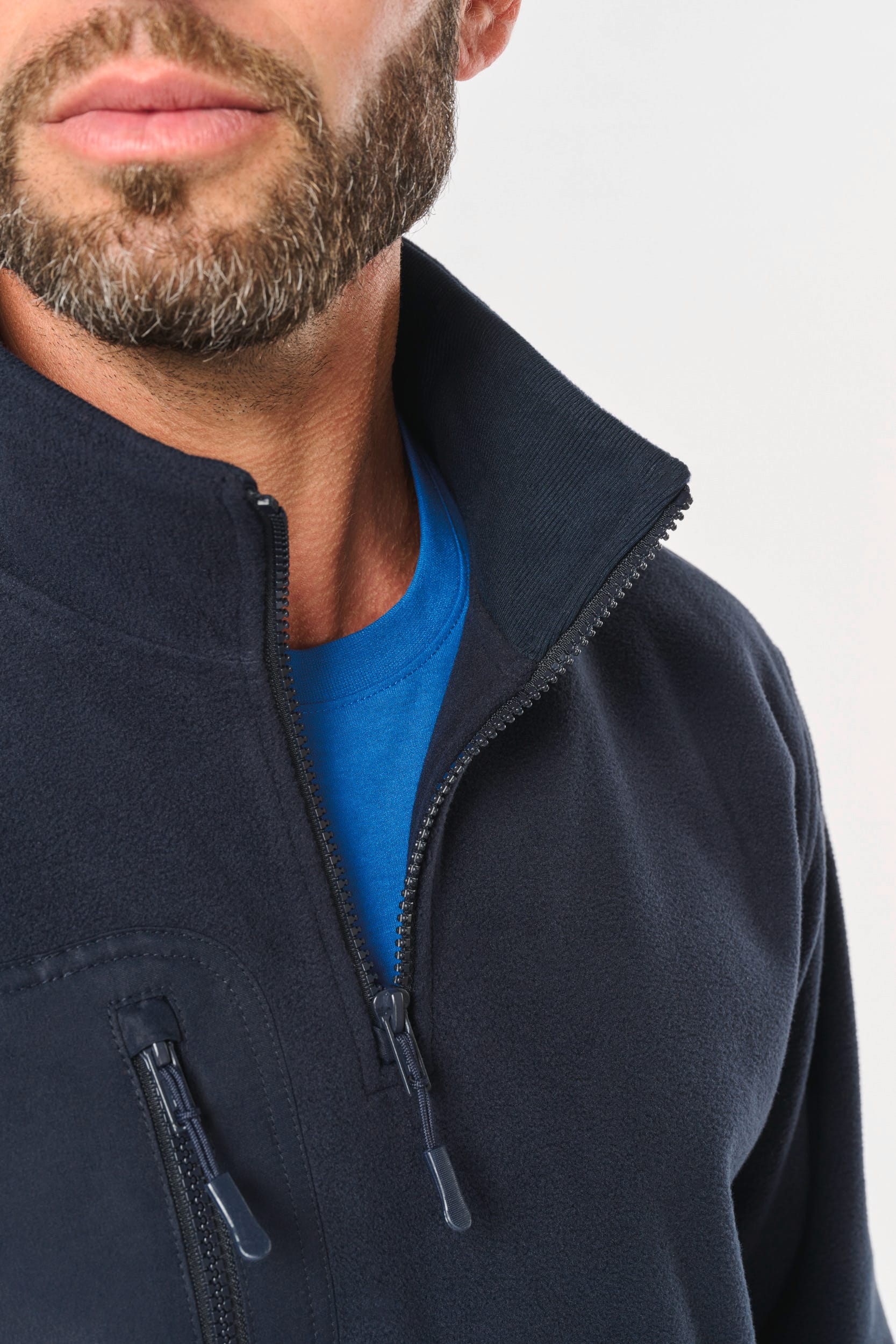 Ropa de trabajo polar reciclada unisex con cremallera 1/4 – 320 g/m² | WK905
