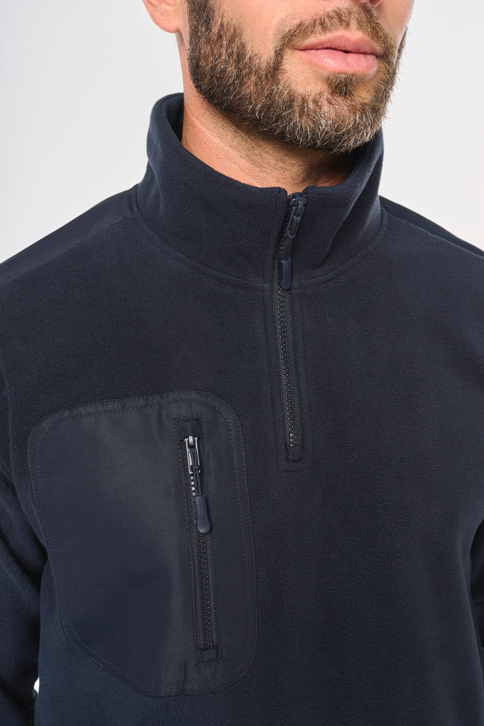 Ropa de trabajo polar reciclada unisex con cremallera 1/4 – 320 g/m² | WK905