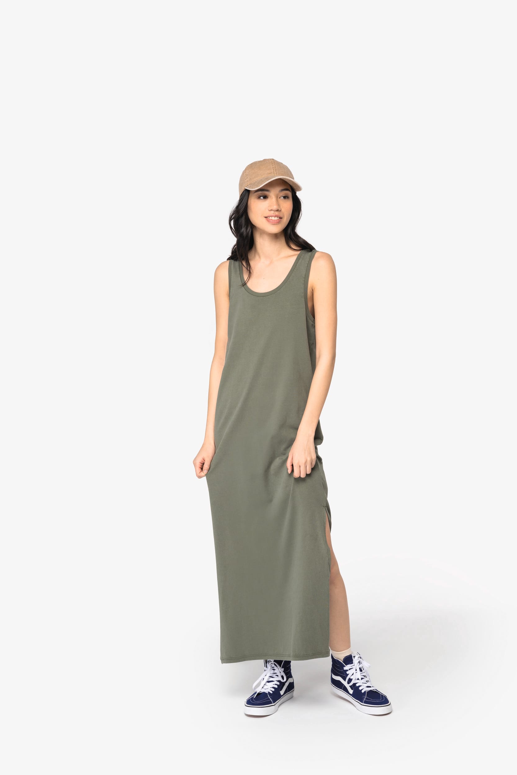 Washed Organic Cotton Jersey Dress for Women – 165 g/m² – NS5012