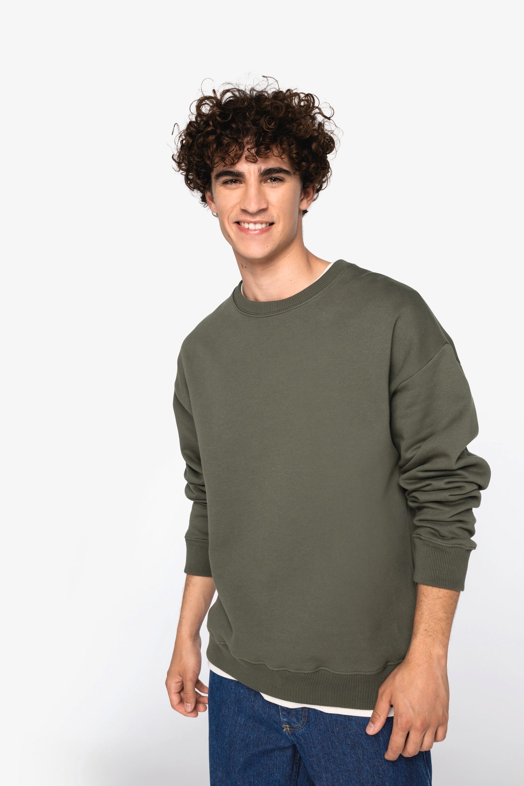 Organic Cotton Oversized Crew Neck Sweatshirt – 350 g/m² – NS440