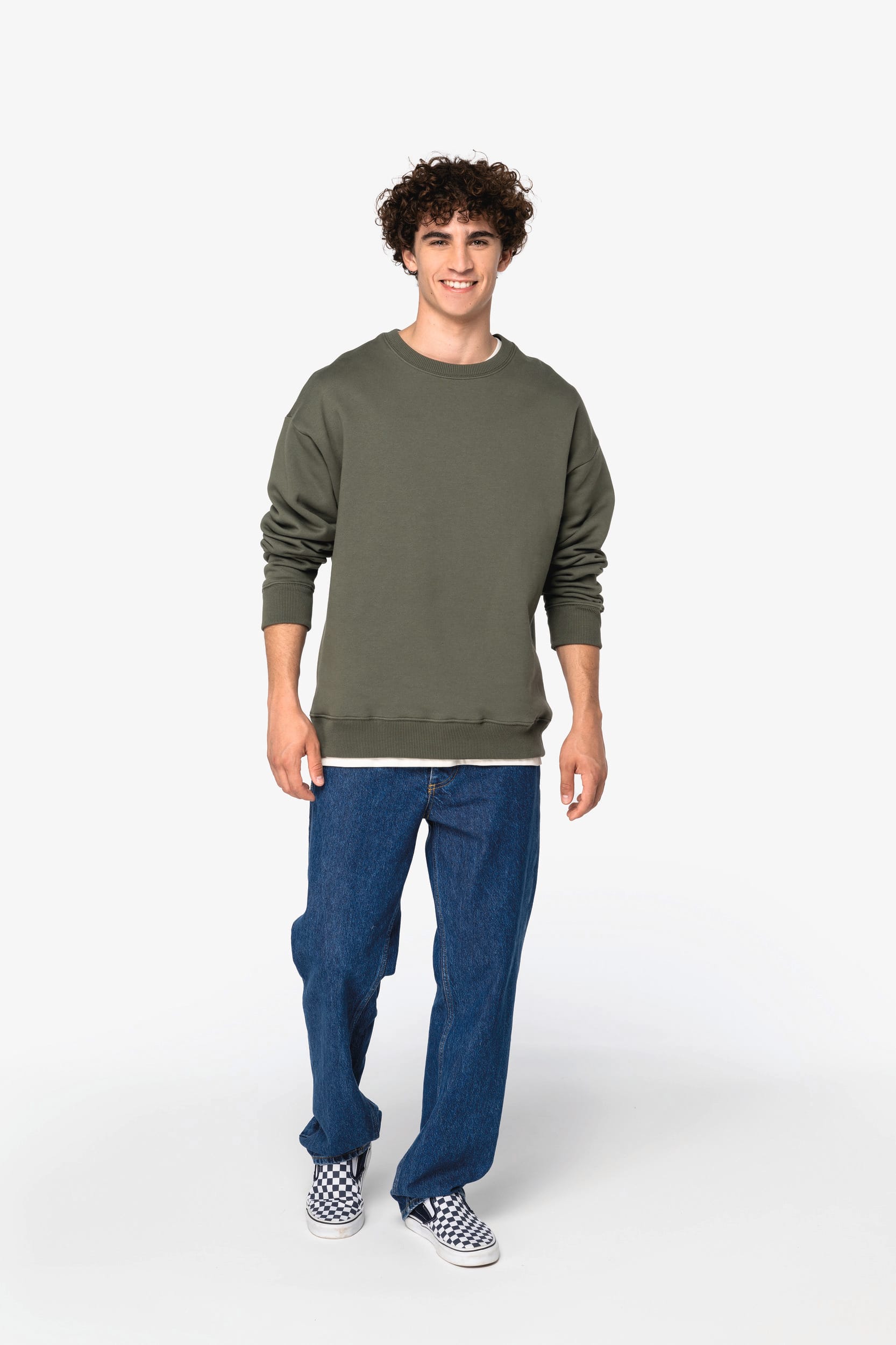Organic Cotton Oversized Crew Neck Sweatshirt – 350 g/m² – NS440