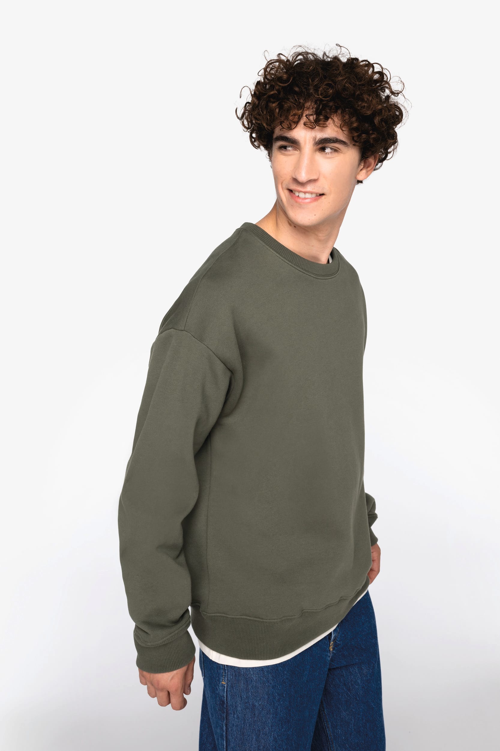 Organic Cotton Oversized Crew Neck Sweatshirt – 350 g/m² – NS440