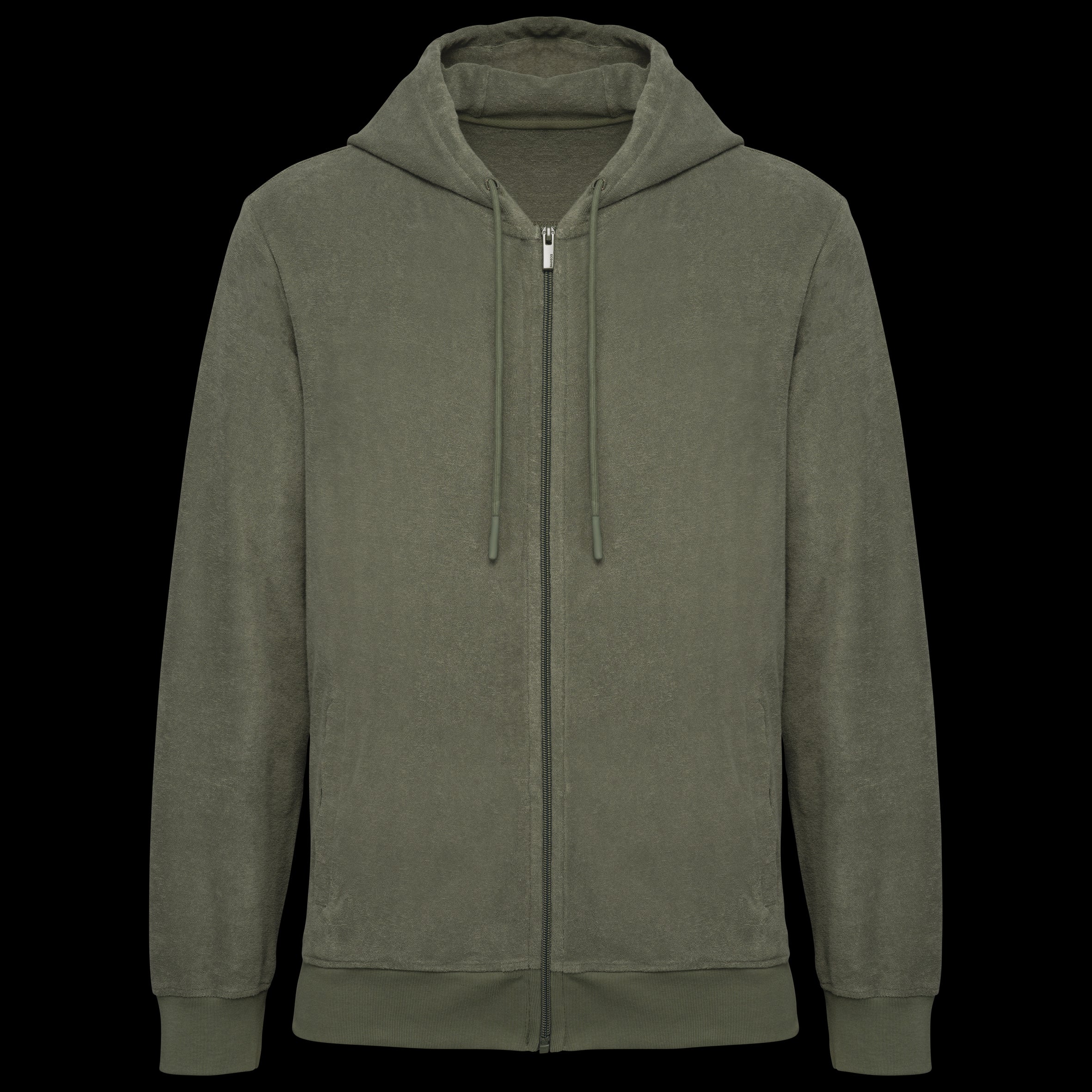 Organic Cotton Terry Zip Hoodie for Men – 210 g/m² – NS419