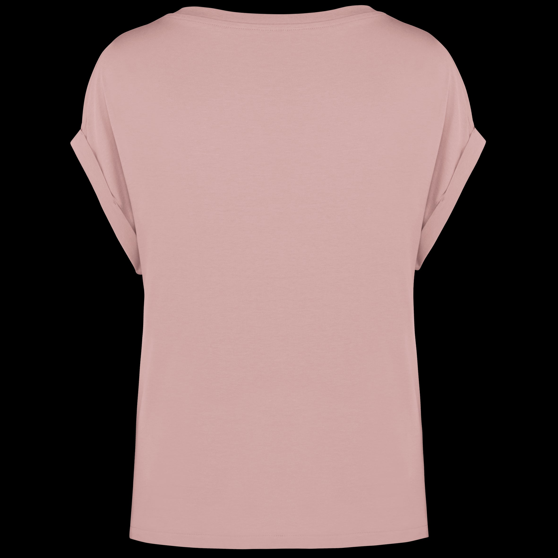 Camiseta de algodón orgánico con mangas enrolladas para mujer – 155 g/m² – NS309