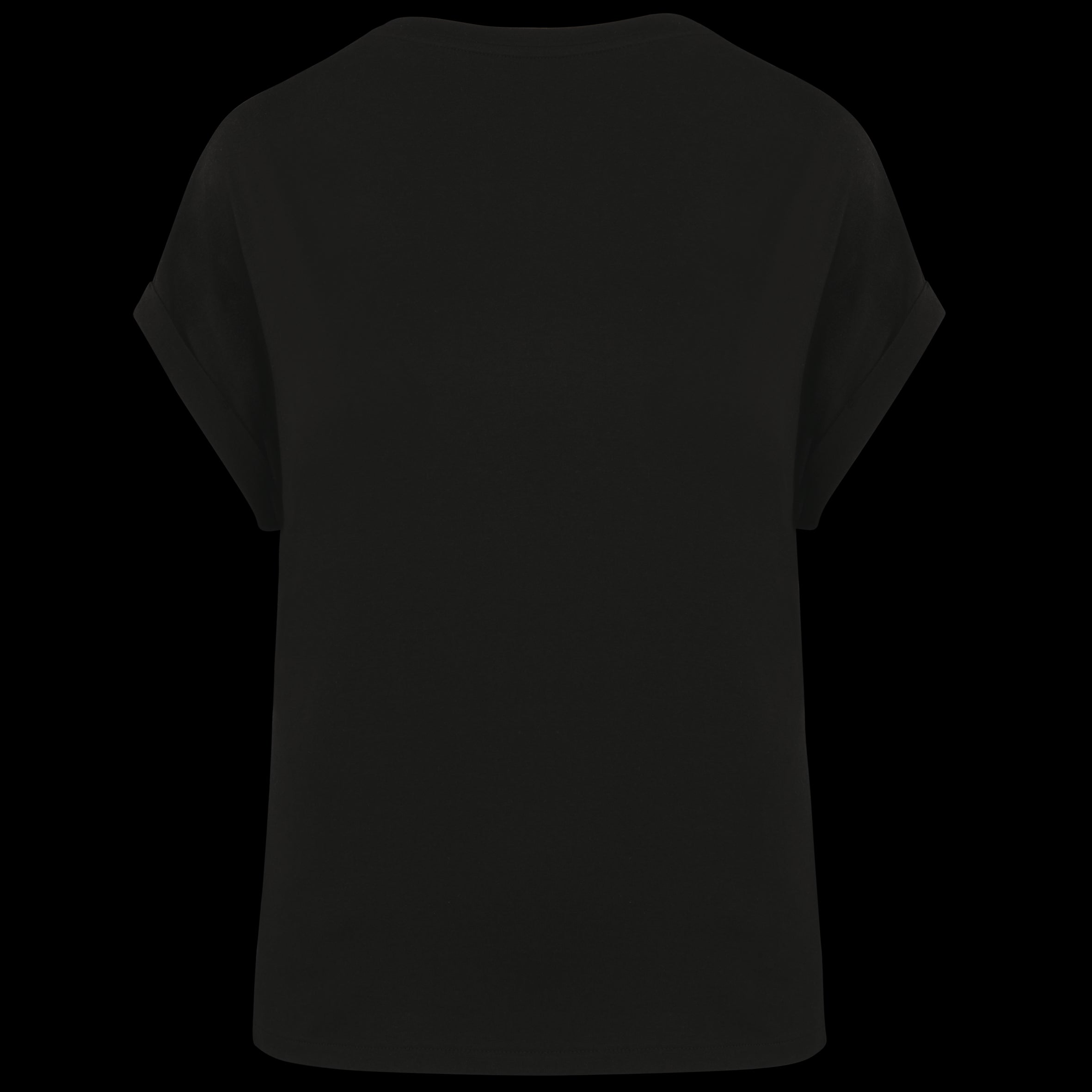 Camiseta de algodón orgánico con mangas enrolladas para mujer – 155 g/m² – NS309