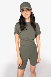 Damen Slim Fit Shorts aus Bio-Rippstoff – 260 g/m² | NS744