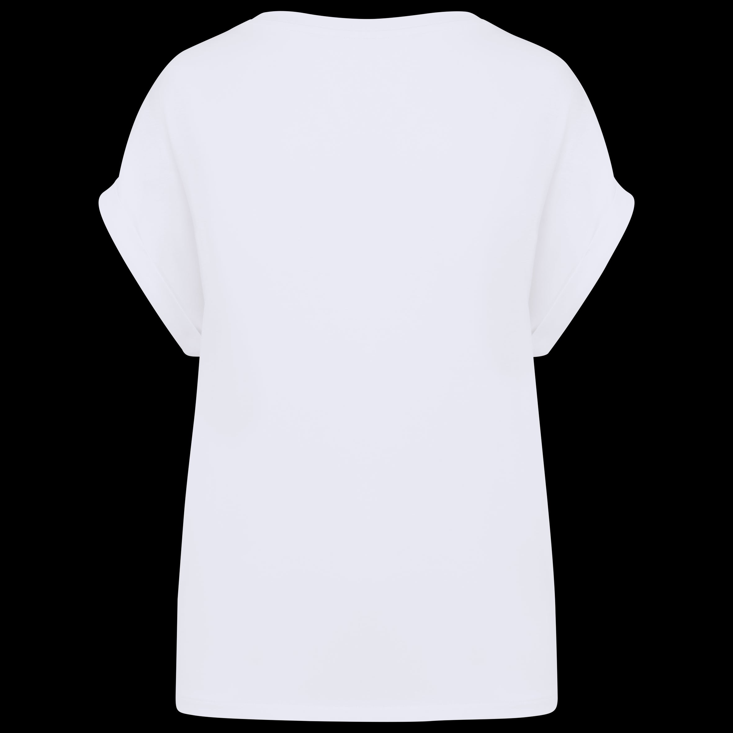 Camiseta de algodón orgánico con mangas enrolladas para mujer – 155 g/m² – NS309