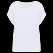 Camiseta de algodón orgánico con mangas enrolladas para mujer – 155 g/m² – NS309