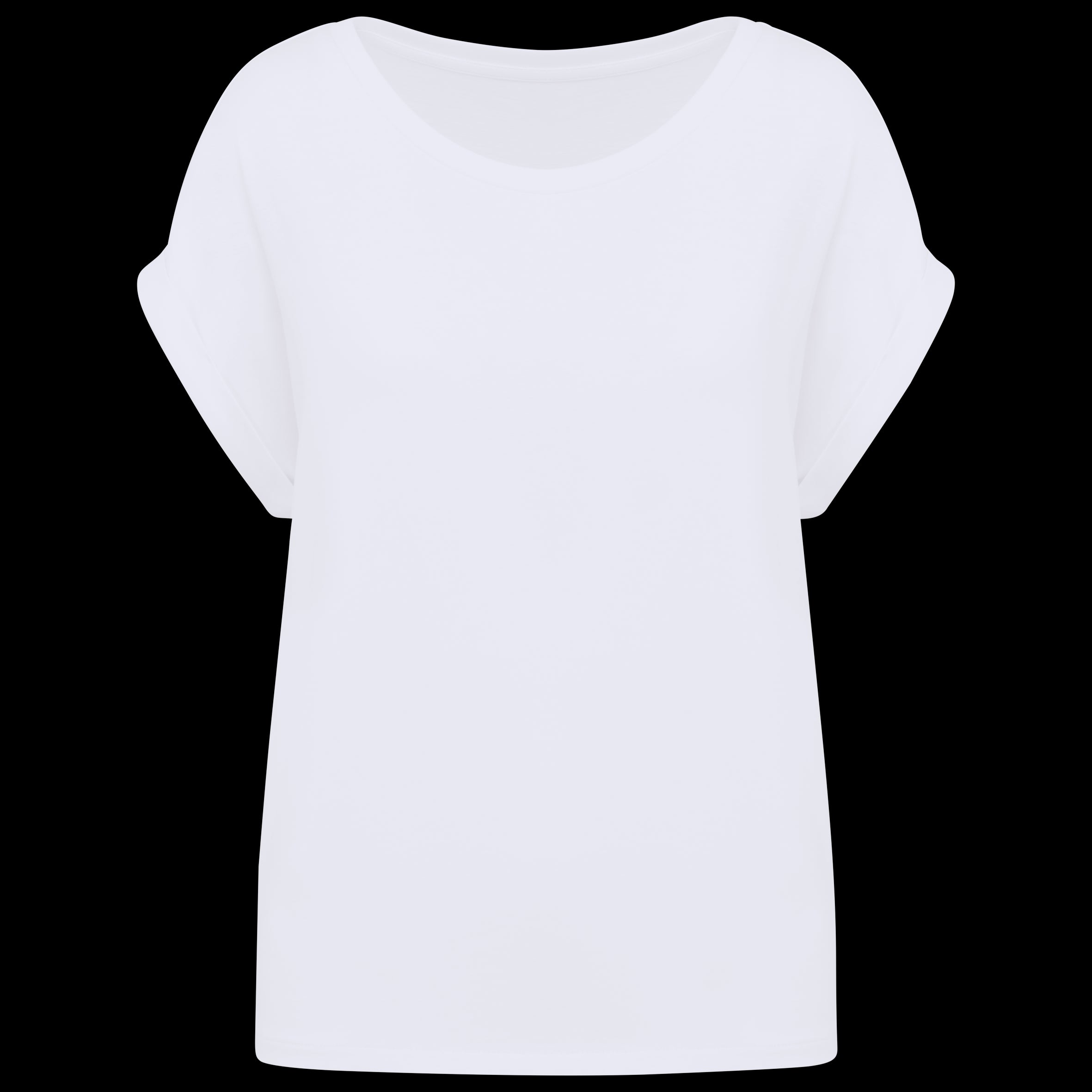 Camiseta de algodón orgánico con mangas enrolladas para mujer – 155 g/m² – NS309